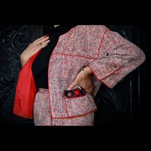 Classic Vintage Chanel '90's Tweed Two Piece Suit